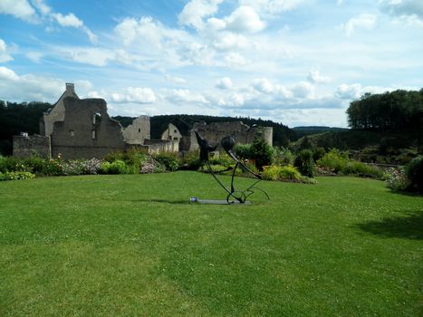 Larochette castle garden's entracne, in Luxembourg City, Luxemburg,

Picture taken on July 29, 2012.