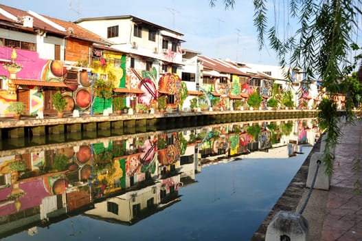 river bank along Malacca river in Malacca