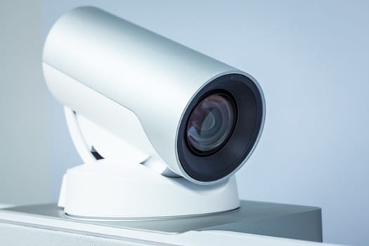 teleconference, video conference or telepresence camera closeup