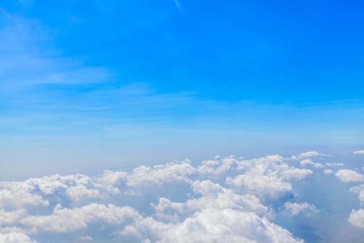 Blue sky and big clouds abstract