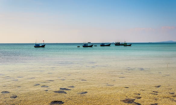 Beautiful sea beach in Long beach, Phu Quoc, Viet Nam