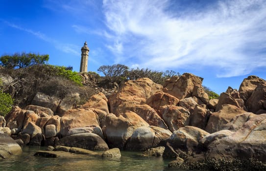 This lighthouse was designed by a French architect named Chnavat to guide ships to go back and forth. The construction started in February 1897 and was completed by the end of 1898, and the lighthouse was put in operation in 1900. To mark the construction period, local people put a big granite panel carved the number 1899 at the lighthouse entry gate. The lighthouse has now been operating for 108 years.