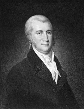 James A. Bayard (1767-1815) on engraving from 1835. American lawyer and politician. Engraved by Wellmore and published in''National Portrait Gallery of Distinguished Americans Volume II'',USA,1835.