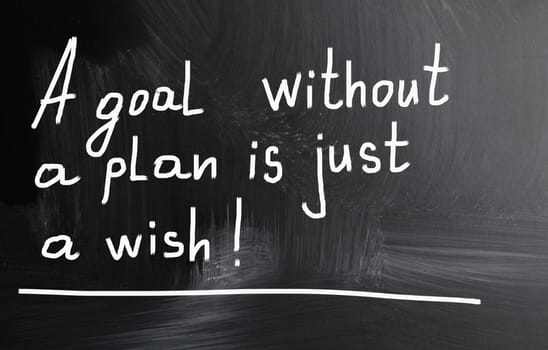 a goal without a plan is just a wish!