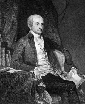 John Jay (1745-1829) on engraving from 1835. American statesman, Patriot, diplomat and first Chief Justice of the Supreme Court. Engraved by A.H.Durand and published in ''National Portrait Gallery of Distinguished Americans Volume II'',USA,1835.