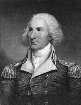 Philip Schuyler (1733-1804) on engraving from 1835. American general who served in the French and Indian War and in the American Revolutionary War. Engraved by T.Kelly and published in ''National Portrait Gallery of Distinguished Americans Volume II'',USA,1835.