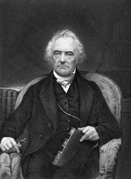 Thomas Chalmers (1780-1847) on engraving from 1873. Scottish minister, professor of theology, political economist, and leader of the Church of Scotland and of the Free Church of Scotland. Engraved by unknown artist and published in ''Portrait Gallery of Eminent Men and Women with Biographies'',USA,1873.