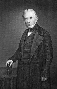 Thomas Babington Macaulay, 1st Baron Macaulay (1800-1859) on engraving from 1873. British historian and Whig politician. Engraved by unknown artist and published in ''Portrait Gallery of Eminent Men and Women with Biographies'',USA,1873.