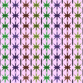 Digital computer graphic - decorative fractal ornament in a bright colors for design.