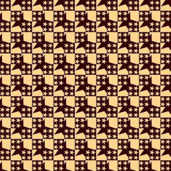 Digital computer graphic - abstraction seamless background with a stars in a brown colors for design.