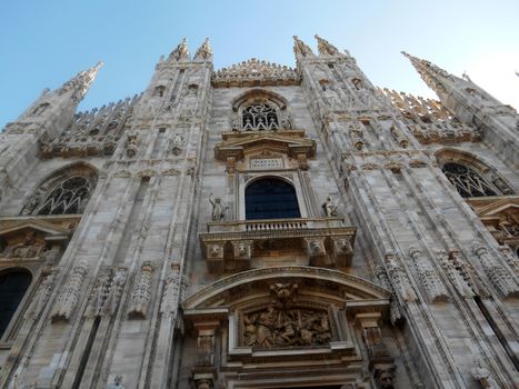 Close up of Duomo cathedral, Milan, Italy.

Picture taken on October 26, 2013.