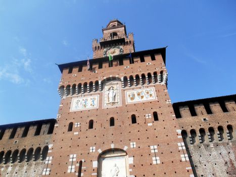 Close up of the Sforza fort in Milan, Italy.

Picture taken on October 26, 2013.