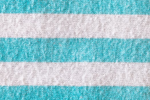 Blue and white striped cloth close up