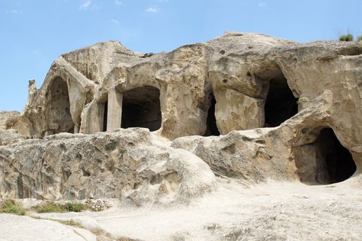 UPLISZICHE, GEORGIA - JULY 7, 2014: Caves of the world heritage Uplisziche on July 7, 2014 in Georgia, Europe