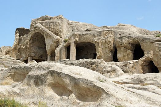 UPLISZICHE, GEORGIA - JULY 7, 2014: Caves of the world heritage Uplisziche on July 7, 2014 in Georgia, Europe