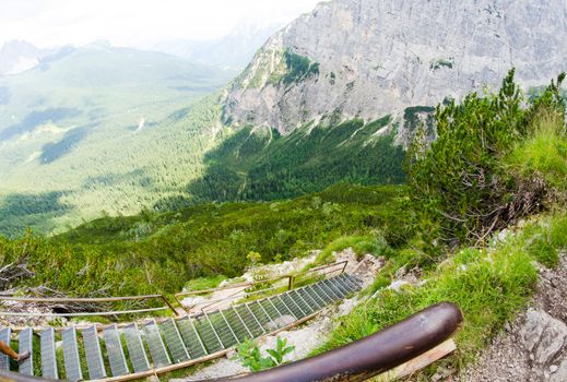 Alps landscape in summer season. Dolomites, Italy.