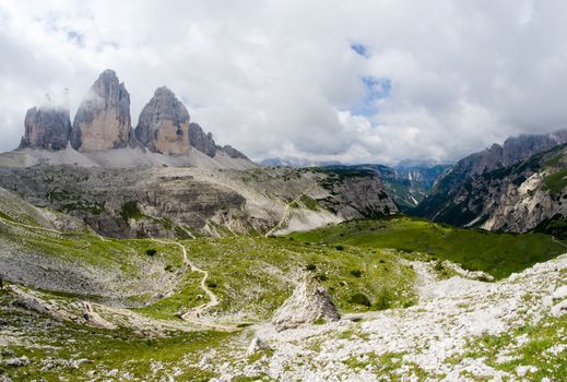 Alps landscape in summer season. Dolomites, Italy.