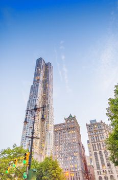 Buildings of New York. Manhattan skyline.