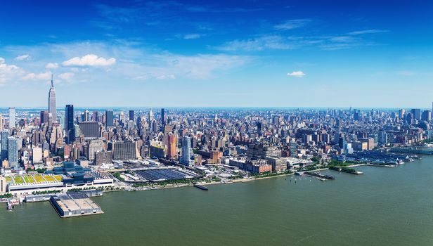 Stunning Manhattan aerial panorama.