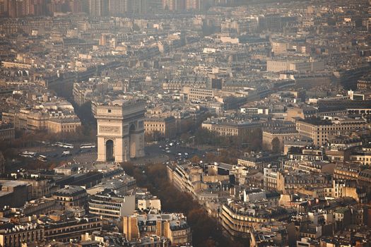 View over Paris from above