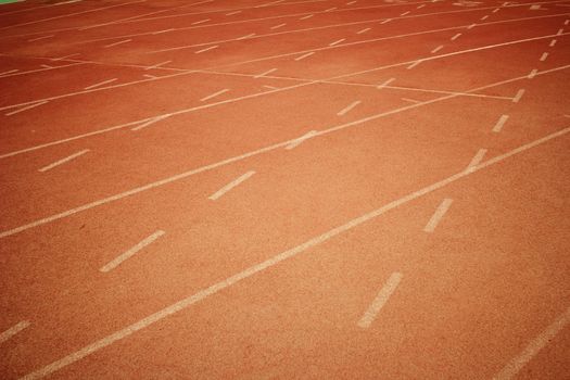 the runway on the sports field