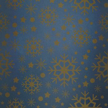 Snowflake pattern against blue vignette