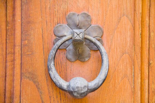 Photo shows a detail of the old door hold.