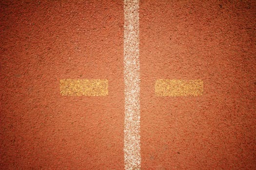 the runway on the sports field