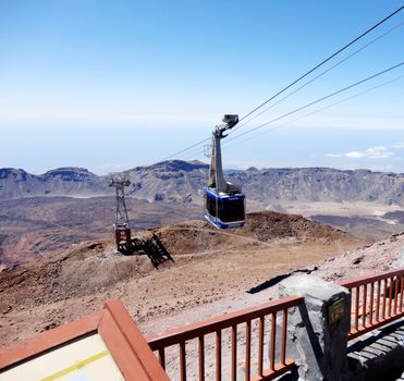 Panoramic view of the teleferic in Teide mountain, Tenerife, Canary Islands, Spain.

Picture taken on July 27, 2011.