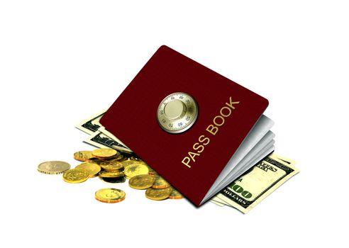 Bank Pass Book and Money