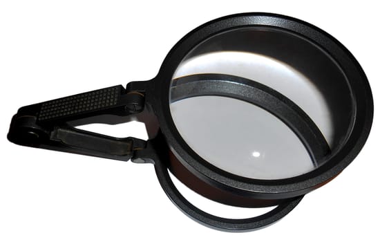 Magnifying glass, isolated on white.

Picture taken on November 22, 2014.