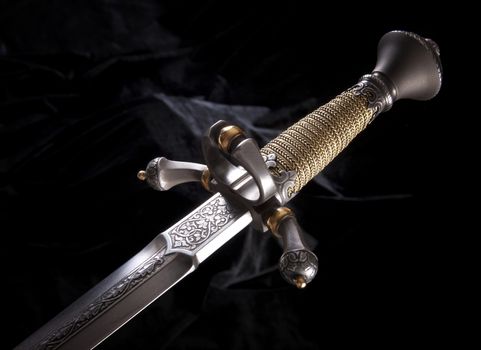 smart dagger of the medieval soldier. It was used for hunting