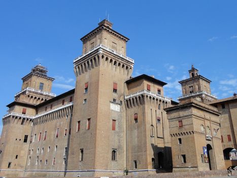Este castle. Old medieval castle situated in the center of Ferrara, Italy.