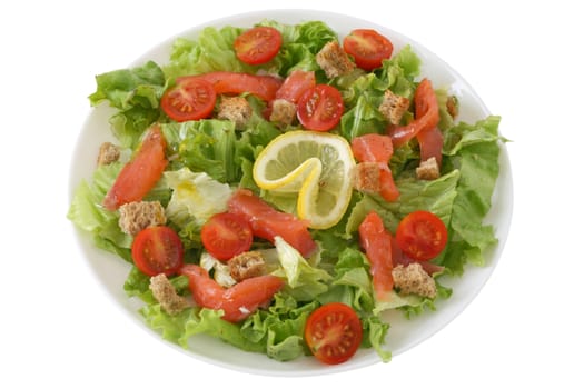 salad with salmon