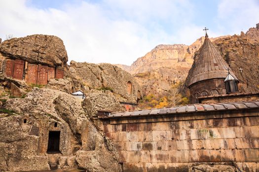 Geghard monastery is an orthodox christian monastery located in kotayk province of armenia