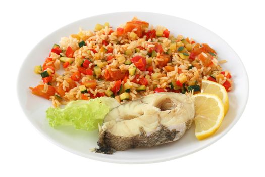 boiled fish with vegetables
