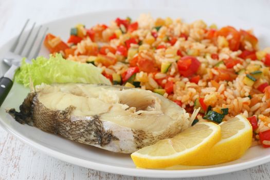 boiled fish with vegetables