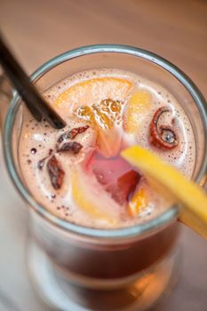 photo of mulled wine at bar
