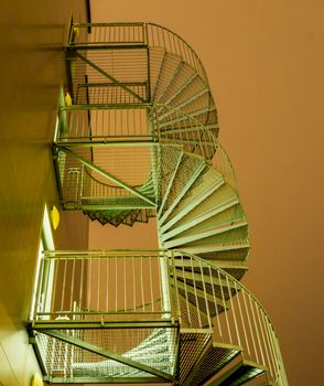 Spiral staircase against the night sky