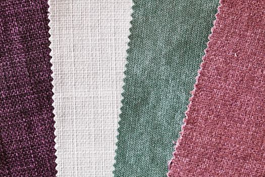 Selection of fabrics as a background image