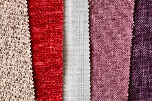 Selection of fabrics as a background image