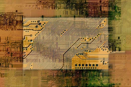 Image of the printed circuit - motherboard - technology abstract