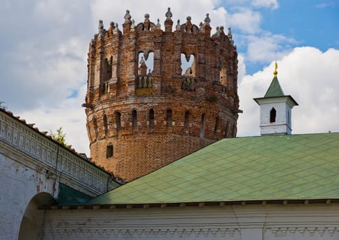 view of an old brick tower in the estate