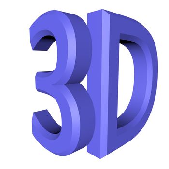 3d symbol isolated over white, 3d render