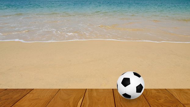 Football at the beach