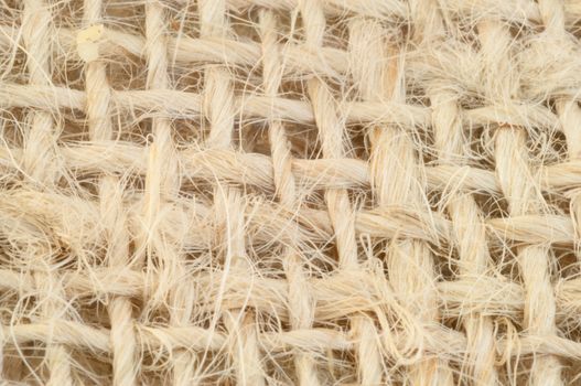 simple macro of jute bakground in studio