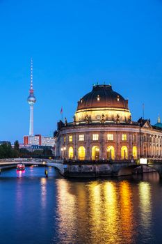 Berlin, Germany cityscape early in the evening