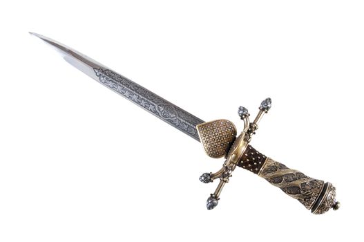 smart dagger of the medieval soldier. It was used for hunting