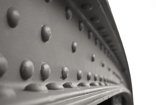 Steel girders of a bridge