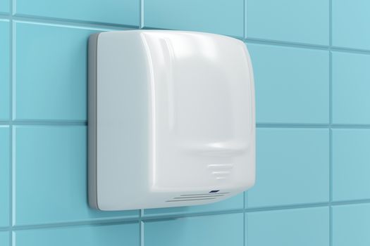 Hand dryer in public wc